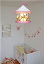 Lampe lustre plafonnier Suspension Enfant fille MANÈGE ROSE