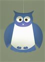 lampe plafonnier suspension pour enfant Hibou Bleu