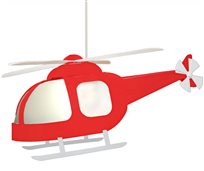 Lampe Suspension Enfant HÉLICOPTÈRE ROUGE