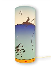 Lampe de chevet PECHEURS et PIRATES bleue