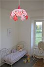 Lampe plafonnier suspension chambre d'enfant BOUQUET DE FLEURS ROSE ET FRAMBOISE 