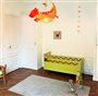 lampe plafonnier suspension chambre d'enfant Dragon Jaune et Orange