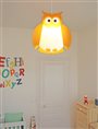 Lampe plafonnier suspension chambre enfant HIBOU Orange