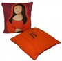 ORANGE LITTLE MONA CUSHION FRONT AND BACK