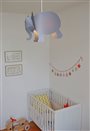 Lampe suspension chambre enfant Éléphant Gris