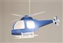 Lampe plafonnier suspension pour enfant garçon HÉLICOPTÈRE BLEU