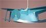 lampe plafonnier suspension enfant avion bleu turquoise