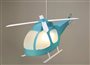 Kid's ceiling pendant TURQUOISE HELICOPTER lamp  