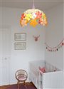 Lampe plafonnier suspension chambre enfant fille Bouquet de Fleurs Ivoire et Multicolore