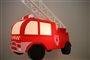 lampe lustre suspension chambre enfant camion de pompier rouge