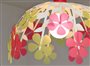Lampe suspension chambre enfant fille Bouquet de Fleurs Ivoire, framboise et citron vert