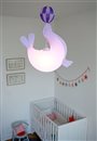 Lampe plafonnier suspension chambre enfant OTARIE LILAS ballon violet