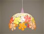 Lampe plafonnier suspension enfant Bouquet de Fleurs Ivoire et Multicolore