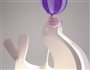 Lamp Ceiling light for kids WHITE and PURPLE Balloon SEA-LION