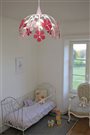 Lampe suspension chambre d'enfant fille Bouquet de Fleurs Ivoire Framboise et rose