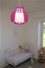 Lampe plafonnier suspension chambre enfant fille HIBOU Fushia