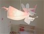 Lampe plafonnier suspension chambre enfant fille FEE BLANCHE et ROSE