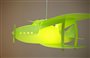 Zoom lampe suspension chambre d'enfant garçon avion vert pomme