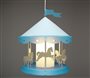 Lamp ceiling light for kids TURQUOISE BLUE CAROUSEL