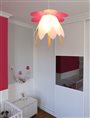 lampe plafonnier suspension chambre enfant fille Fleur rose et fushia