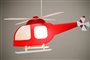Small screw lamp ceiling light for kids RED HELICOPTER 