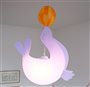 Zoom Lampe plafonnier suspension chambre enfant OTARIE LILAS ballon orange