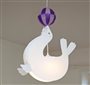 Zoom Lampe plafonnier suspension chambre enfant OTARIE BLANCHE ballon violet