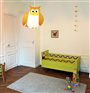 lampe plafonnier suspension chambre d'enfant bébé Hibou orange