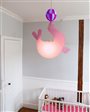 Kid's bedroom ceiling light PINK and PURPLE Balloon SEA-LION Lamp