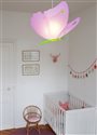 Lampe plafonnier suspension lustre  chambre enfant bébé fille PAPILLON ANIS et ROSE