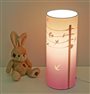 Kid's bedroom bedside deco lamp SWALLOWS LILAC