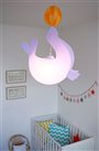 Kid's bedroom ceiling light LILAC and ORANGE Balloon SEA-LION Lamp