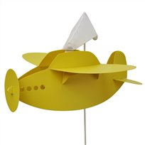 SMALL AIRPLANE WALL LIGHT YELLOW-GREEN