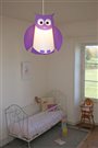 lampe plafonnier suspension chambre enfant Hibou violet