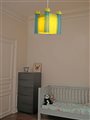 Kid's bedroom ceiling light BROOM AND TURQUOISE CASTLE Lamp
