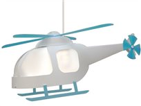 HELICOPTER Ceiling Light WHITE and TURQUOISE