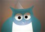 Lamp wall lamp for kids TURQUOISE BLUE OWL