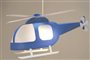Kid's bedroom ceiling light WHITE and TURQUOISE HELICOPTER  
