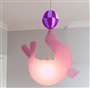 Zoom Lampe plafonnier suspension chambre enfant OTARIE ROSE ballon violet