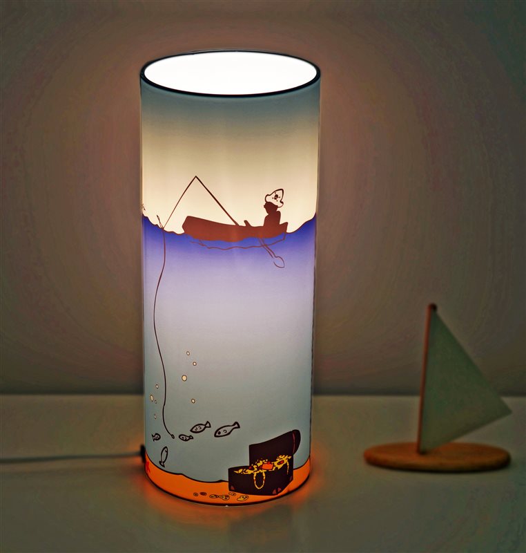 Lampe chevet enfant pirate pêcheur mer