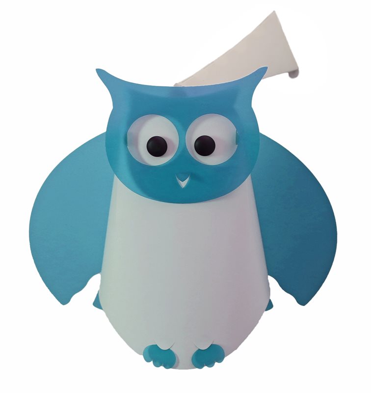 OWL wall lamp TURQUOISE BLUE