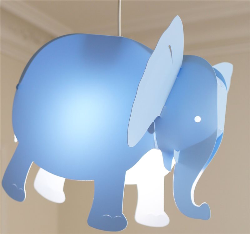 LAMPE CHEVET GARCON ELEPHANT BULLES BLEU PEINT MAIN PIED CERAMIQUE -  Cdiscount Maison