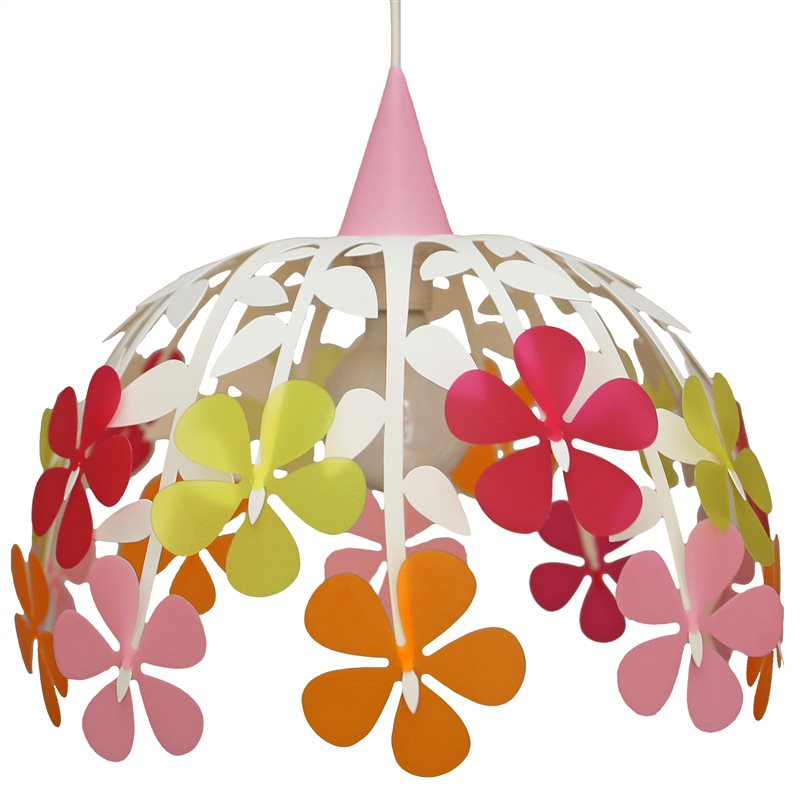 Lampe lustre suspension Bouquet de Fleurs Ivoire 