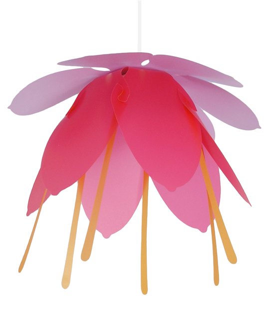 lampe lustre plafonnier suspension Fleur fushia
