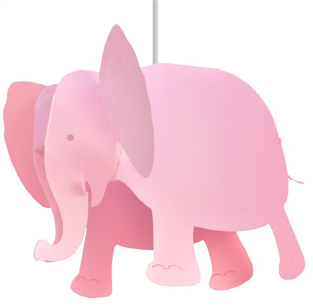 lampe lustre plafonnier suspension enfant Éléphant rose