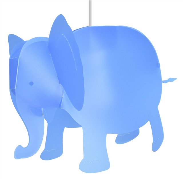 lampe lustre plafonnier suspension enfant Éléphant bleu