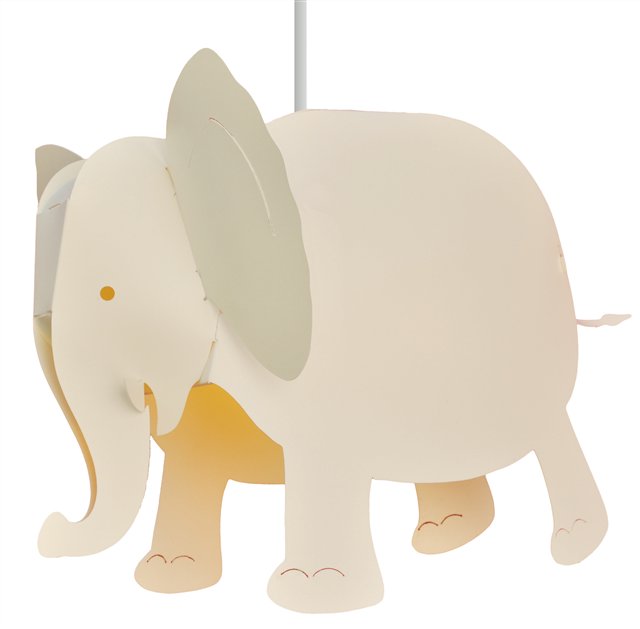 lampe lustre plafonnier suspension enfant Éléphant couleur ivoire