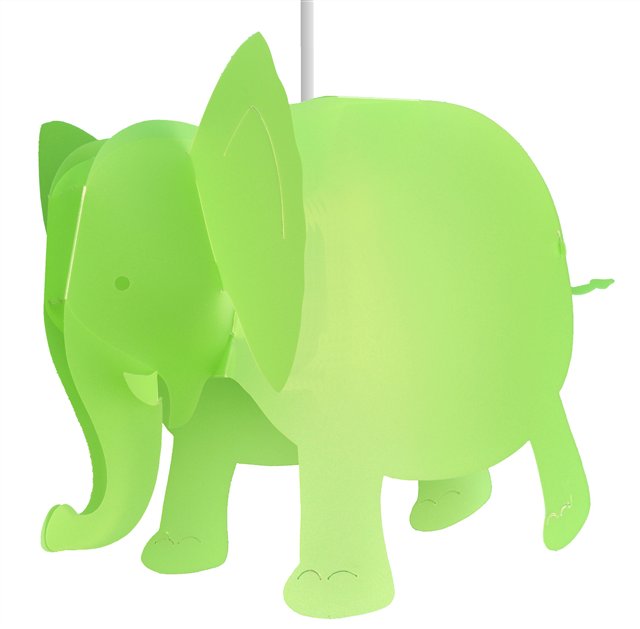 lampe lustre suspension enfant Éléphant Vert anis