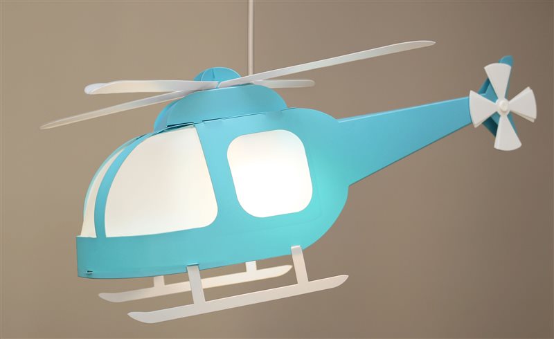 Suspension enfant Bravo hélicoptère 1xE27 bleu