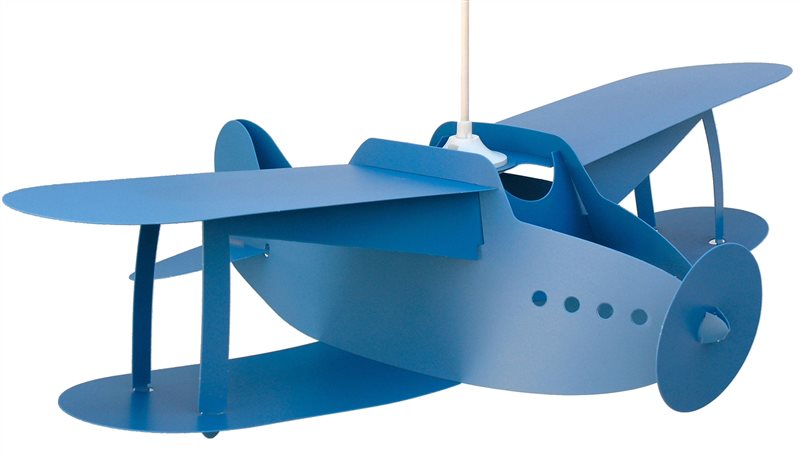 lampe suspension enfant avion bleu